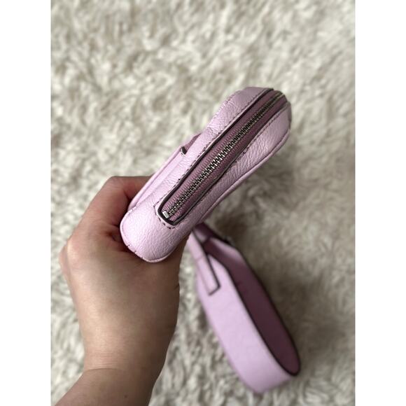 Banana Republic Pink Soft Leather Wristlet Clutch W Cuff Wallet Bag Pouch - Picture 4 of 11